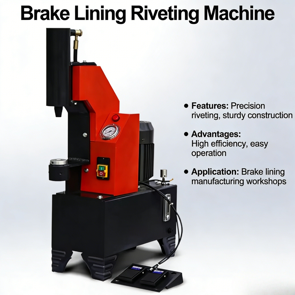 Vertical Brake Lining Riveting Machine Compact Design Space Saving for Small Auto Repair Factory High Performance