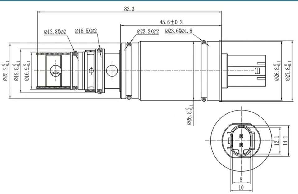 Control Valve for Automotive Air Conditioner Compressor OE 7412KH96