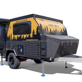 Modern Lightweight Aluminum Off-Road Pop-Up Camper Trailer Mini 4x4