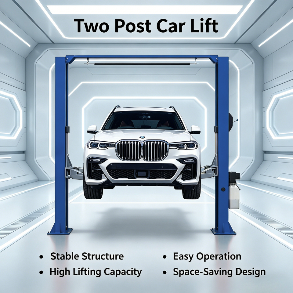 Ultra Quiet Auto Car Lift Rustproof Sturdy Structure Suitable for Car Wash Repair Center Residential Garage Use