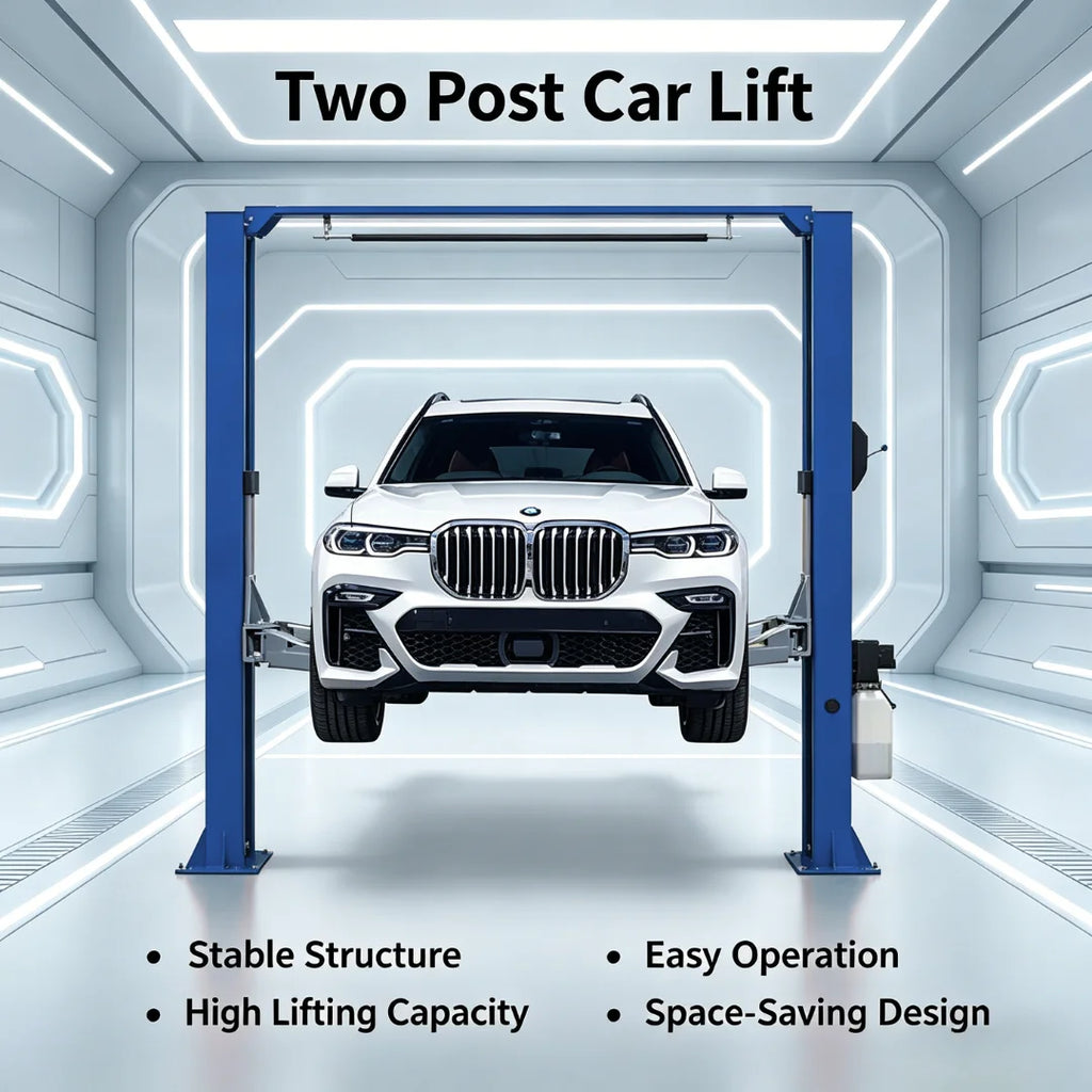 Ultra Quiet Auto Car Lift Rustproof Sturdy Structure Suitable for Car Wash Repair Center Residential Garage Use