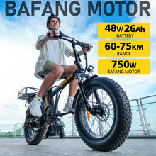 Load image into Gallery viewer, Cargo Electric Bike Hidoes F3 Pro 20 Inch Fat Tyre Cargo eBike with 26Ah Long Range Battery, Heavy Load Rear Basket &amp; Hydraulic Disc Brakes