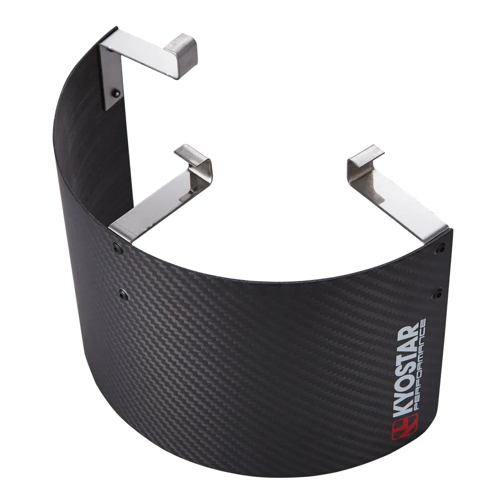 Universal Carbon Fibre Air Filter Heat Shield Cover - Adjustable 2.5 to 5 inch Inlet