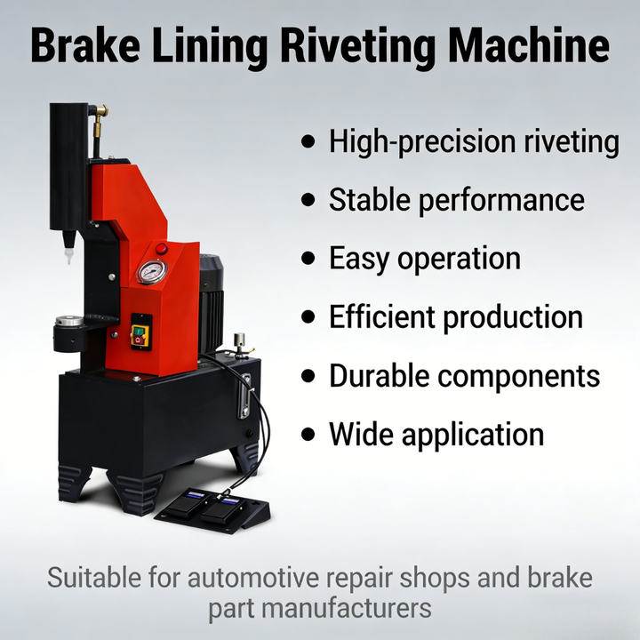 Foot Pedal Control Brake Riveting Machine Easy to Use One Person Operation for Auto Repair Service Center
