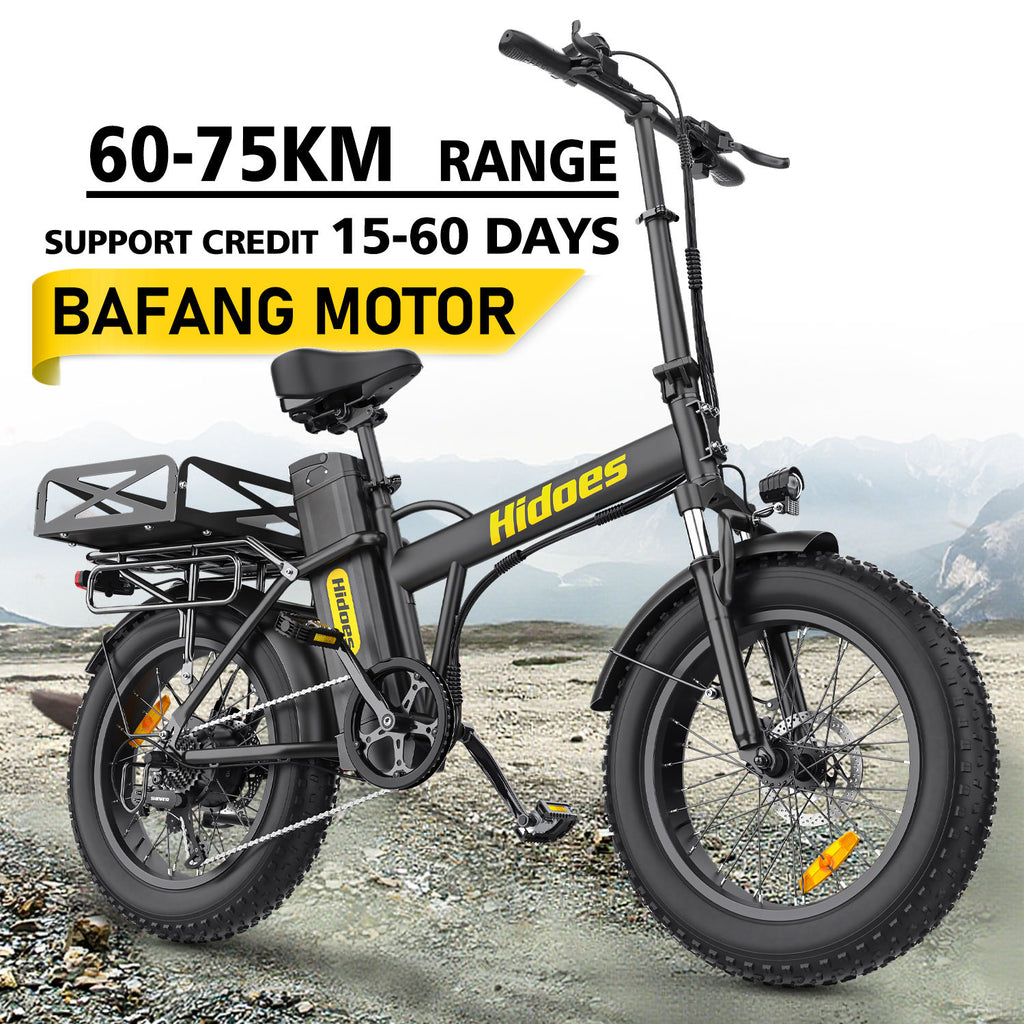 Cargo Electric Bike Hidoes F3 Pro 20 Inch Fat Tyre Cargo eBike with 26Ah Long Range Battery, Heavy Load Rear Basket & Hydraulic Disc Brakes