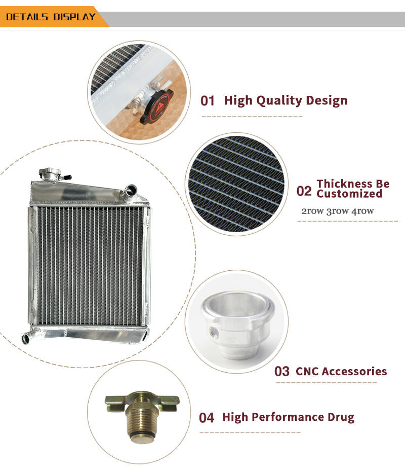 Aluminum Radiator for Austin Rover Mini Cooper 1967-