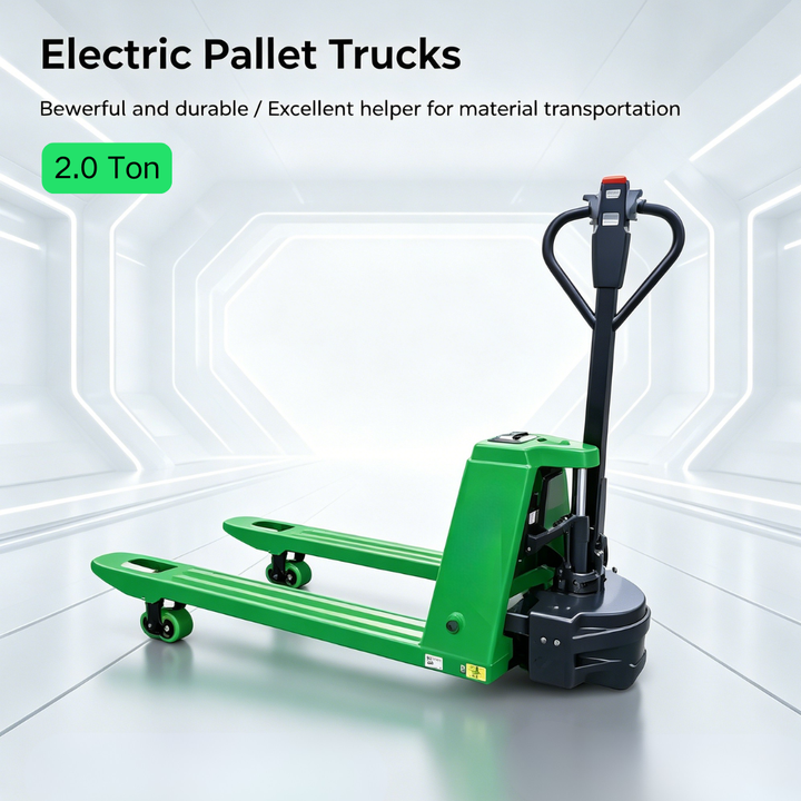 Top Selling 2.0ton Mini Electric Pallet Jack, Compact Body Flexible Turning, Great for Indoor Goods Transport Operation