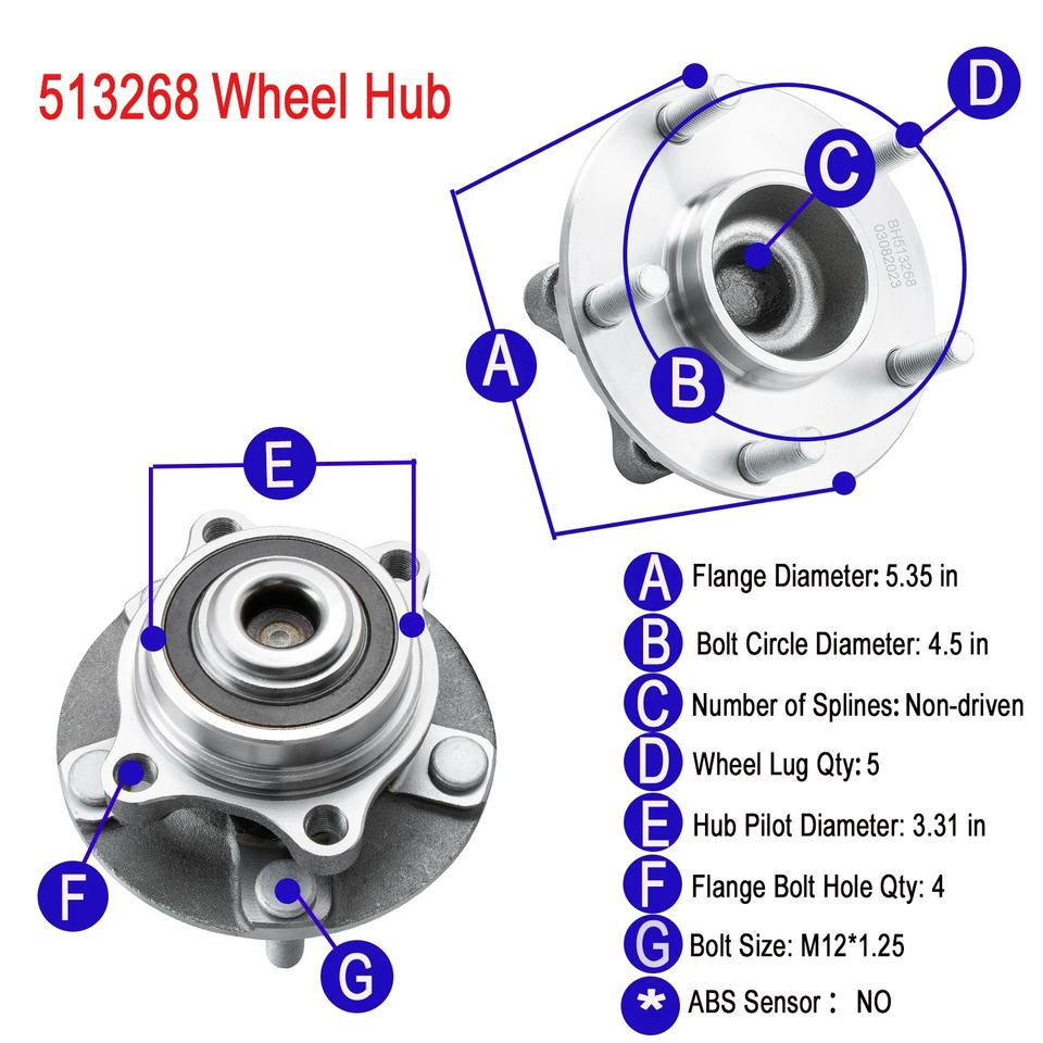 Front Wheel Bearing Hub for 03-09 Nissan 350Z / 04-06 Infiniti G35 3.5L RWD