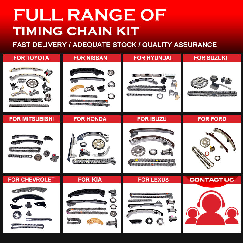 Auto Engine SR20 TB48 GA16 ZD30 TD27 KA24 VQ35 VK56 VQ37 MR18 MR16 QR25 VQ40 RD28 YD25 DE Car Parts Timing Chain Kit for NISSAN