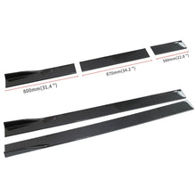 Load image into Gallery viewer, Universal 2.2 m 86.6 inch Carbon Fibre Look Side Skirt Extensions, 6 Piece Set
