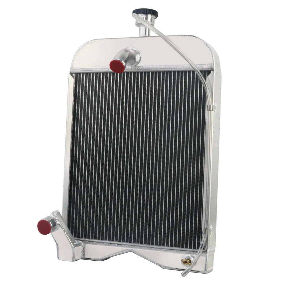 8N8005 Tractor Radiator for Ford 2N 8N 9N Black 3 Row Aluminum