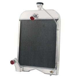 8N8005 Tractor Radiator for Ford 2N 8N 9N Black 3 Row Aluminum
