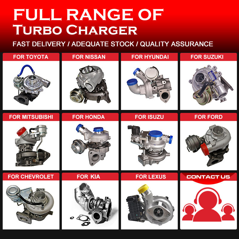 Engine 3UZ 2GD 1KZ 1G 4A 5VZ 2AZ 2AR 1GR 1AZ 2UZ 3ZZ 3VZ 2TZ 1RZ 2RZ 5S 1MZ FE Turbo Supercharger Car Turbocharger for TOYOTA