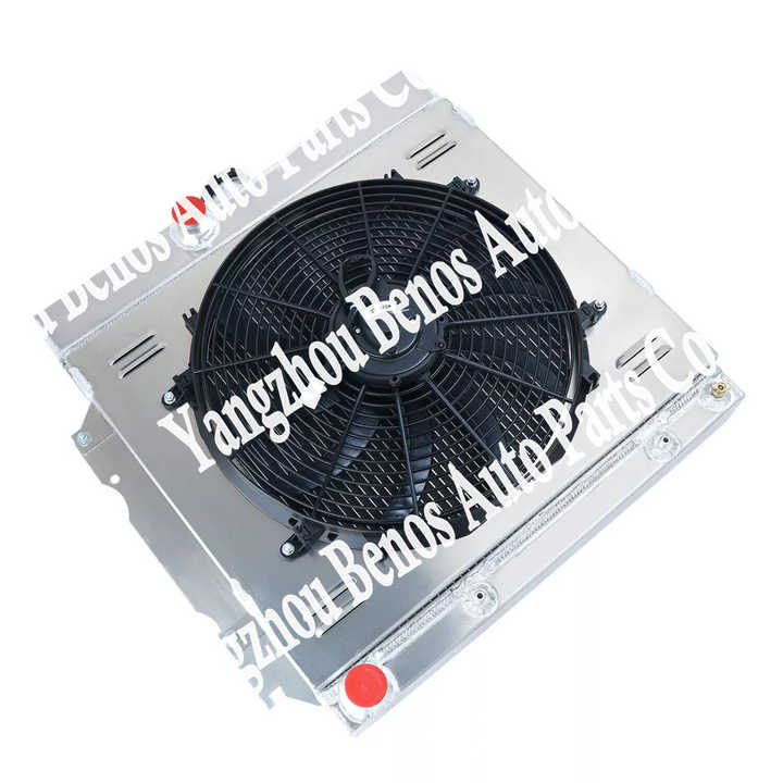 1963-1969 Dodge Coronet/Charger Plymouth 4-Row Radiator with Shroud Fan and Relay