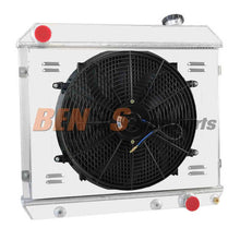 Load image into Gallery viewer, 3 Rows Aluminum Radiator Shroud Fan and Relay Fits 1963-1966 Chevy C/K C10/C20/C30 Pickup V8