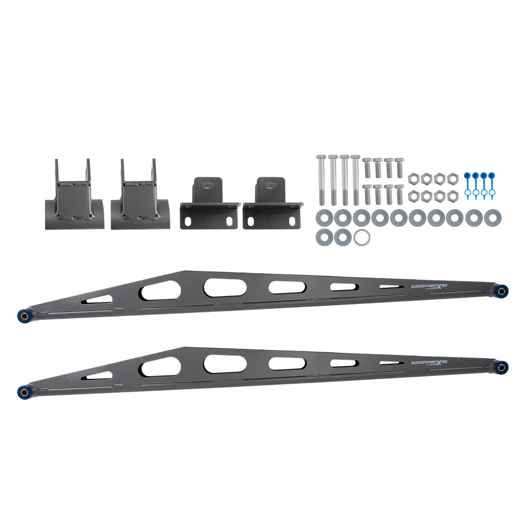 Ford F250 / F350 4WD Short Bed Rear Control Arm Traction Bars with Mounting Brackets 1999-2004