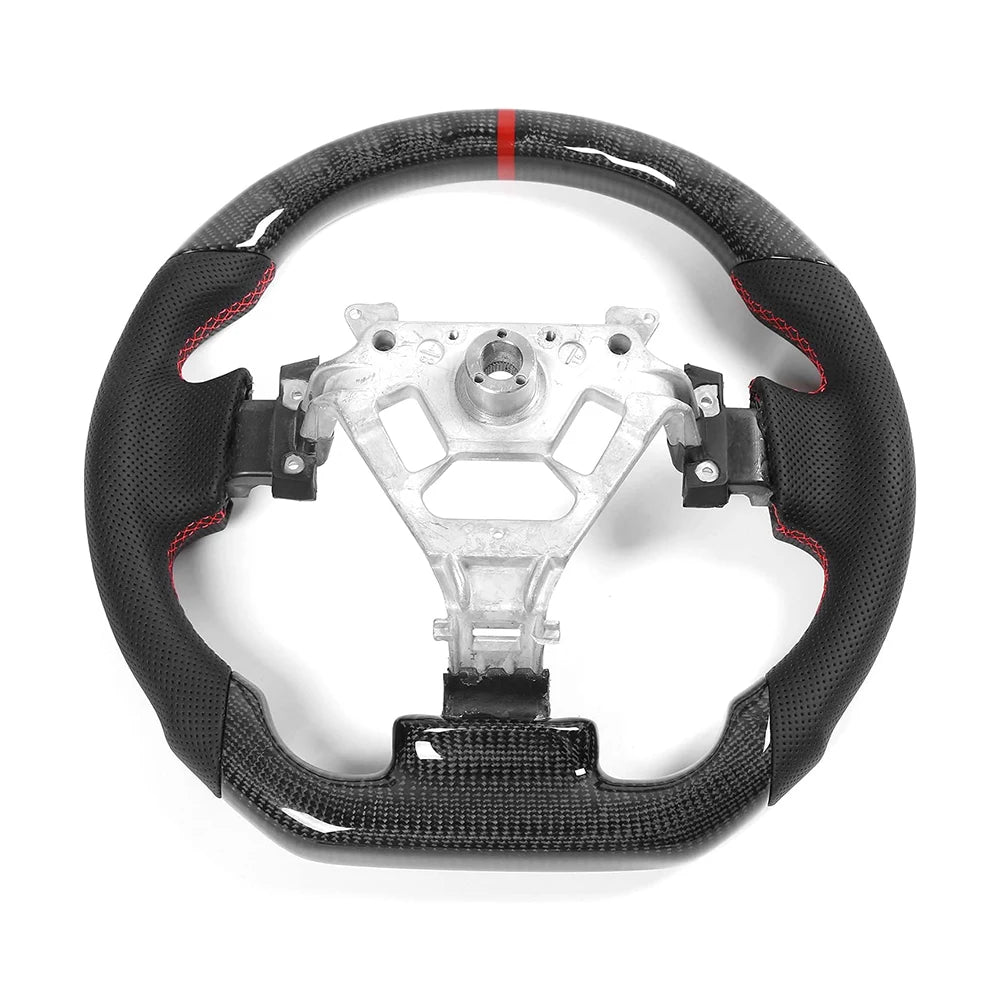 Nissan 350Z Real Carbon Fibre and Leather Three-Spoke Sports Steering Wheel