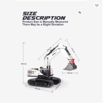 HOT 1/14 HUINA 1594 RC TRUCK CAR Metal Excavator Truck Car Model Remote Control Light Battery Sound Outdoor Toys for Boys Gift