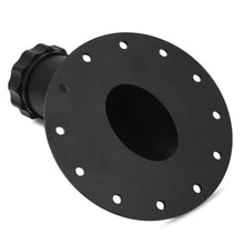 Load image into Gallery viewer, Universal Billet Aluminium Fuel Cell Filler Neck and Cap - 45 Degree, 12 Bolt Flange, 45mm ID