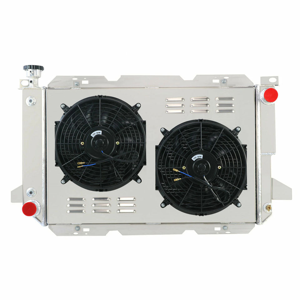 Radiator for 83-97 Ford F150 F250 F350 Bronco 5.0 5.8 7.5L V8 3Row Radiator&Shroud Fan