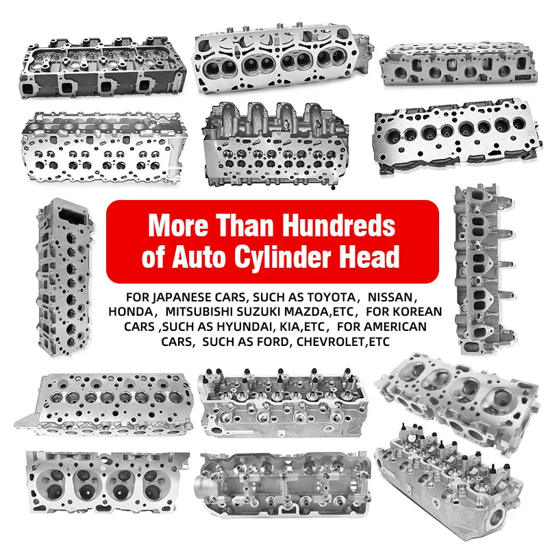 Car Parts Aluminum Auto Engine Cylinder Head Assembly for MITSUBISHI Pajero Fuso Canter L200 4d56 4m40 4g63 4g15 4g93 4d30 4g13