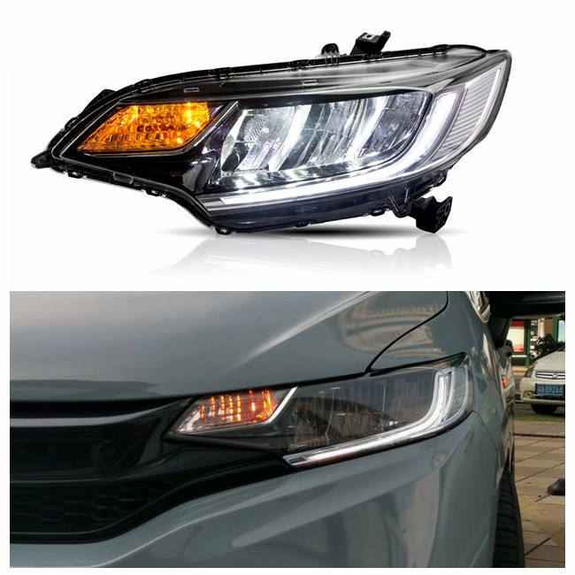 Factory LED Headlight for Honda Fit Jazz EX-L LX DX Sport 2014-2021 Others Car Light Accessories Parts Auto Lighting Head