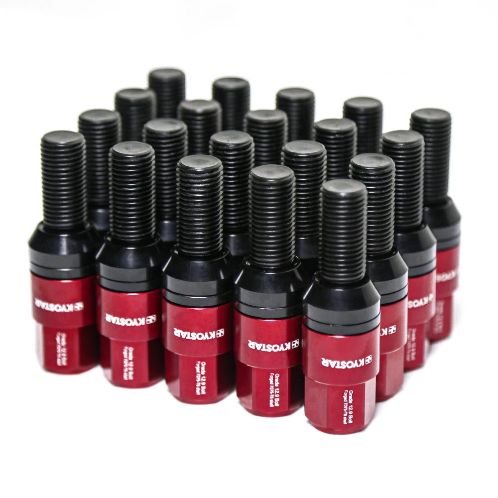 BMW 1992-2022 M14 x 1.25 Chrome Aluminium Alloy Closed-End Conical Seat Lug Bolts - 20 Piece Set