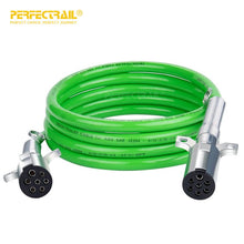 Load image into Gallery viewer, PERFECTRAIL Electrical Cord-7 Pin Power Cord Heavy Duty Green Straight Power Wire Cable for Semi Trucks Trailers Tractors