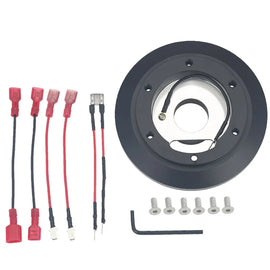 Audi A3 A4 A6 A8 TT / VW Rabbit Beetle Black Aluminium Steering Wheel Hub Adapter Boss Kit