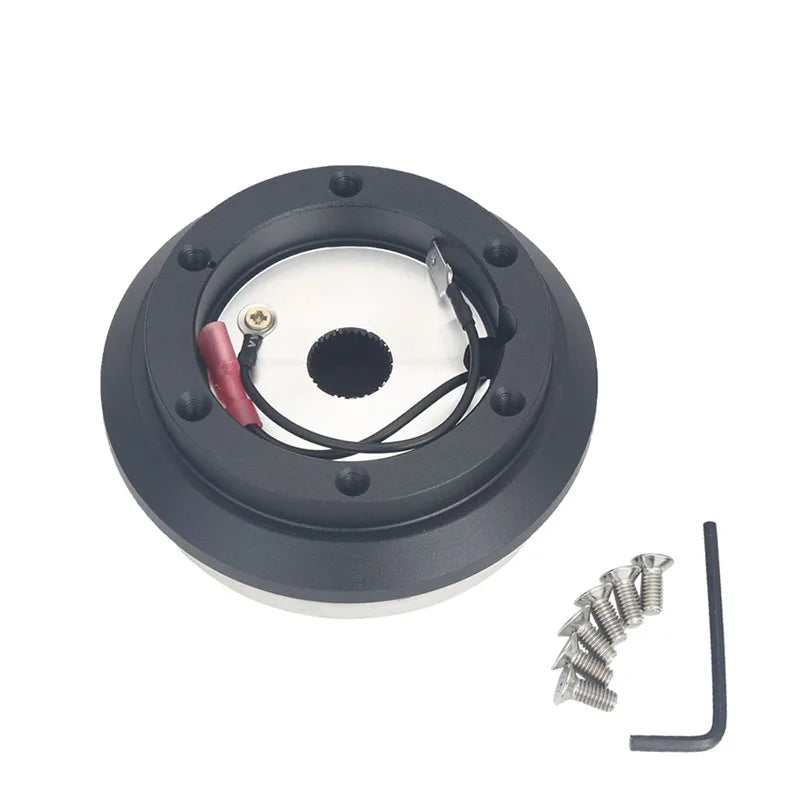Honda / Acura Accord Odyssey CR-V RSX S2000 Black Aluminium Short Thin Steering Wheel Hub Adapter Kit