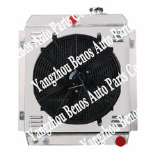 Load image into Gallery viewer, 3 Rows Aluminum Radiator for Chevy Truck 3100 3500 LS ENGINE SWAP 1955-1959 1958