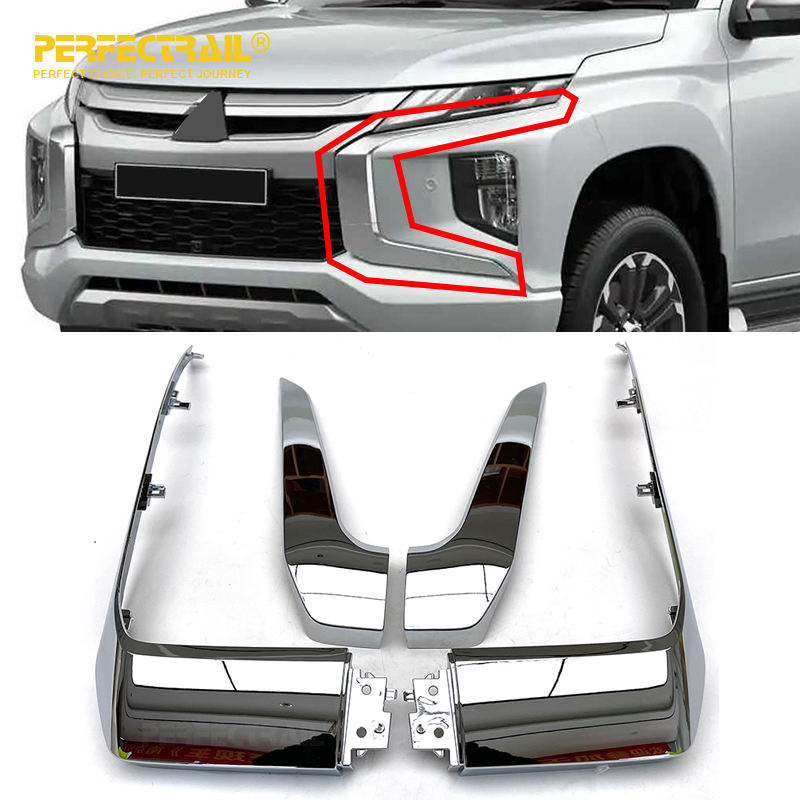 PERFECTRAIL 6407A335 6407A336 6407A337 6407A338 Car Body Parts Front Bumper Molding Trim for Mitsubishi L200 Triton 2019-2022