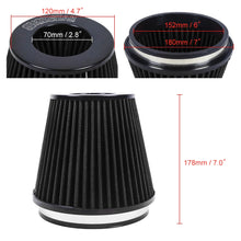 Load image into Gallery viewer, Universal 6 inch High Flow Cone Air Filter - Red or Black, 178mm