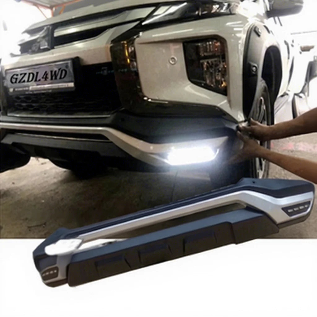 4x4 ABS Plastic L200 Car Front Bumper Guard for Triton L200  2019+ With LED Lights