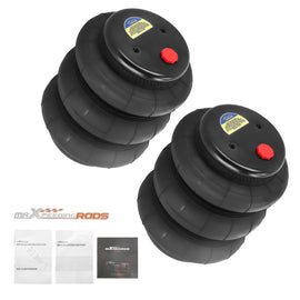 Universal Air Spring Triple Bellow Triple Convoluted Bags 2600LBS 2x