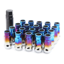 Universal M12x1.5 / M12x1.25 48 mm Open Ended Forged Steel Racing Lug Nuts, 20 Piece Set