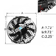 Load image into Gallery viewer, 12V 90W Electric Radiator Cooling Fan with Mounting Kits