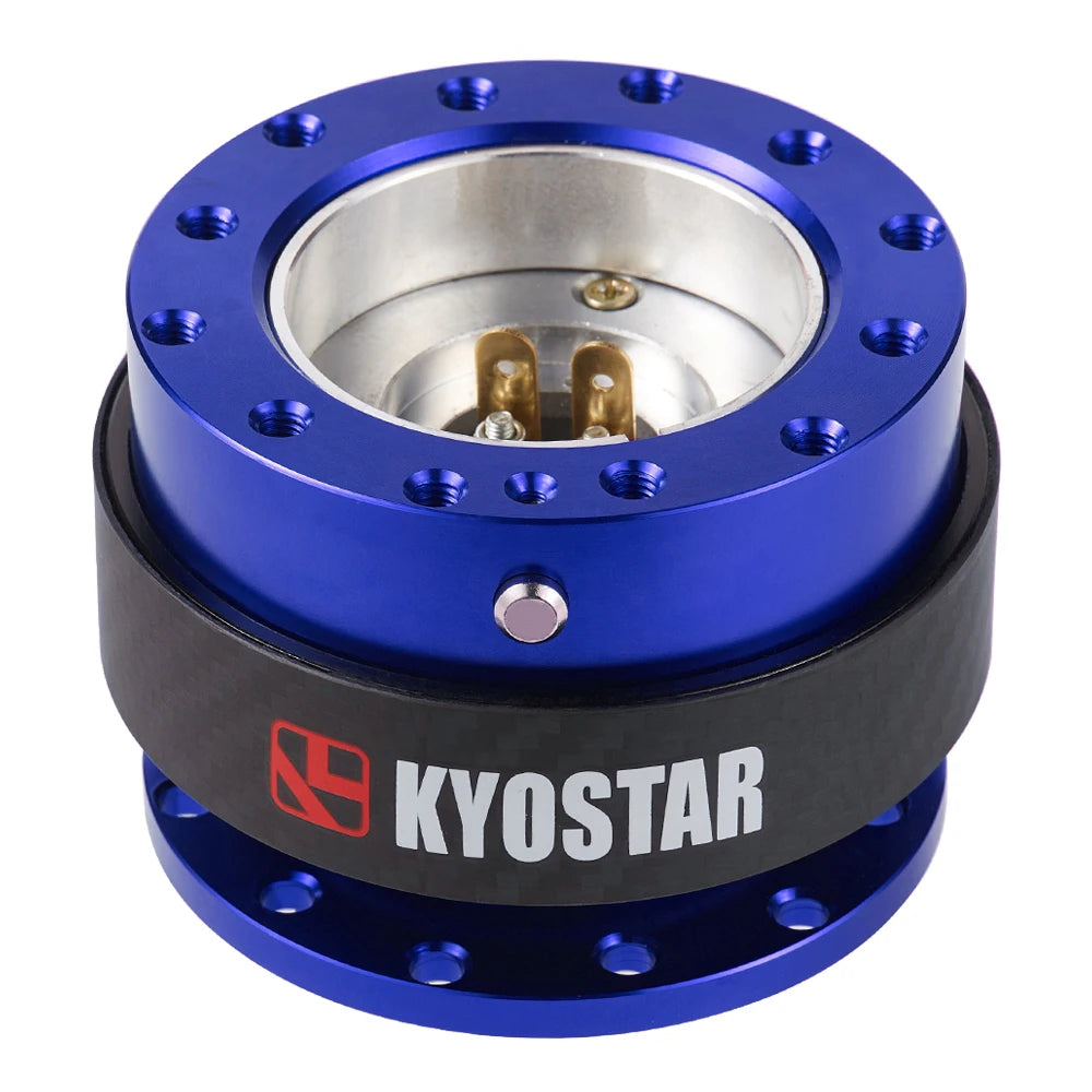 Universal 3.25 inch Aluminium Racing Steering Wheel Quick Release Control Hub Adapter Kit, Blue or Red