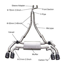 Load image into Gallery viewer, BMW 530i 540i G30 G31 2017-2024 B48 B58 Stainless Steel Valved Sport Catback Exhaust System