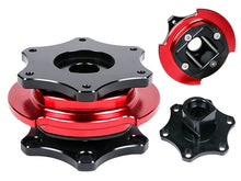 Load image into Gallery viewer, Universal D-Shaped Steering Wheel Quick Release Hub Adapter - Aluminium
