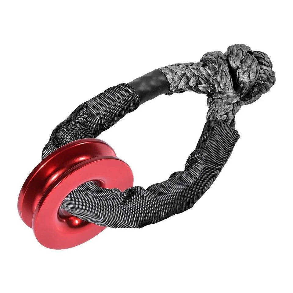 Aluminium Recovery Snatch Ring 41,000 lb for 3/8 and 1/2 inch Rope with Soft Shackle