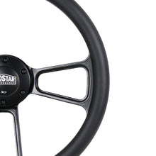 Load image into Gallery viewer, Universal 14 inch 355 mm Black Microfibre Leather 4-Spoke Sport Steering Wheel
