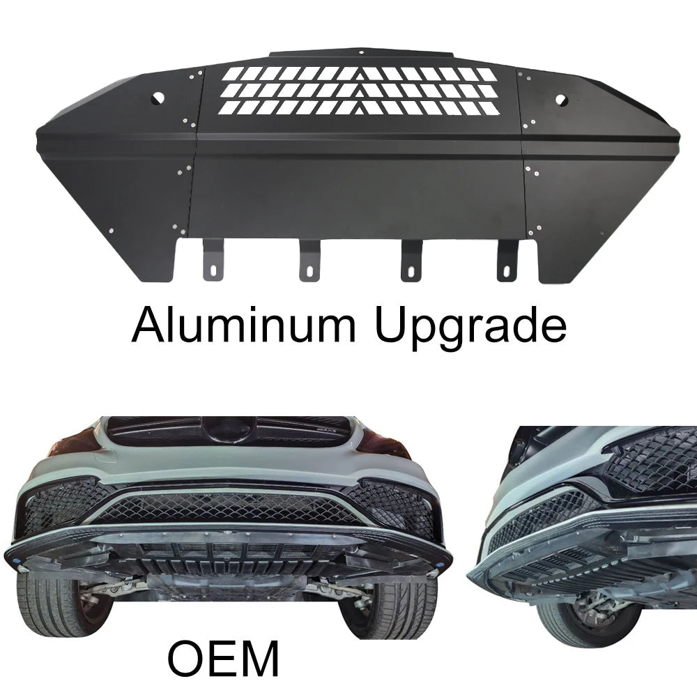 Mercedes-AMG C63 C63S W205 C205 GLC63 GLC63S X253 C253 Oil Cooler Shield Skid Plate - Black 2mm