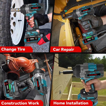 Load image into Gallery viewer, ONEVAN 600W Power Wrench 1700N.m Torque Impact Power Wrenches Brushless Motor Electric Wrench for Truck for Makita 18V Battery