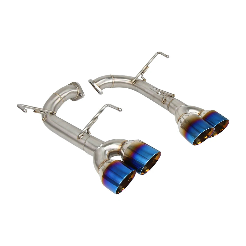 Subaru WRX / WRX STI 2015-2021 Stainless Axle-Back Muffler Delete Exhaust with Blue Burnt Quad Tips