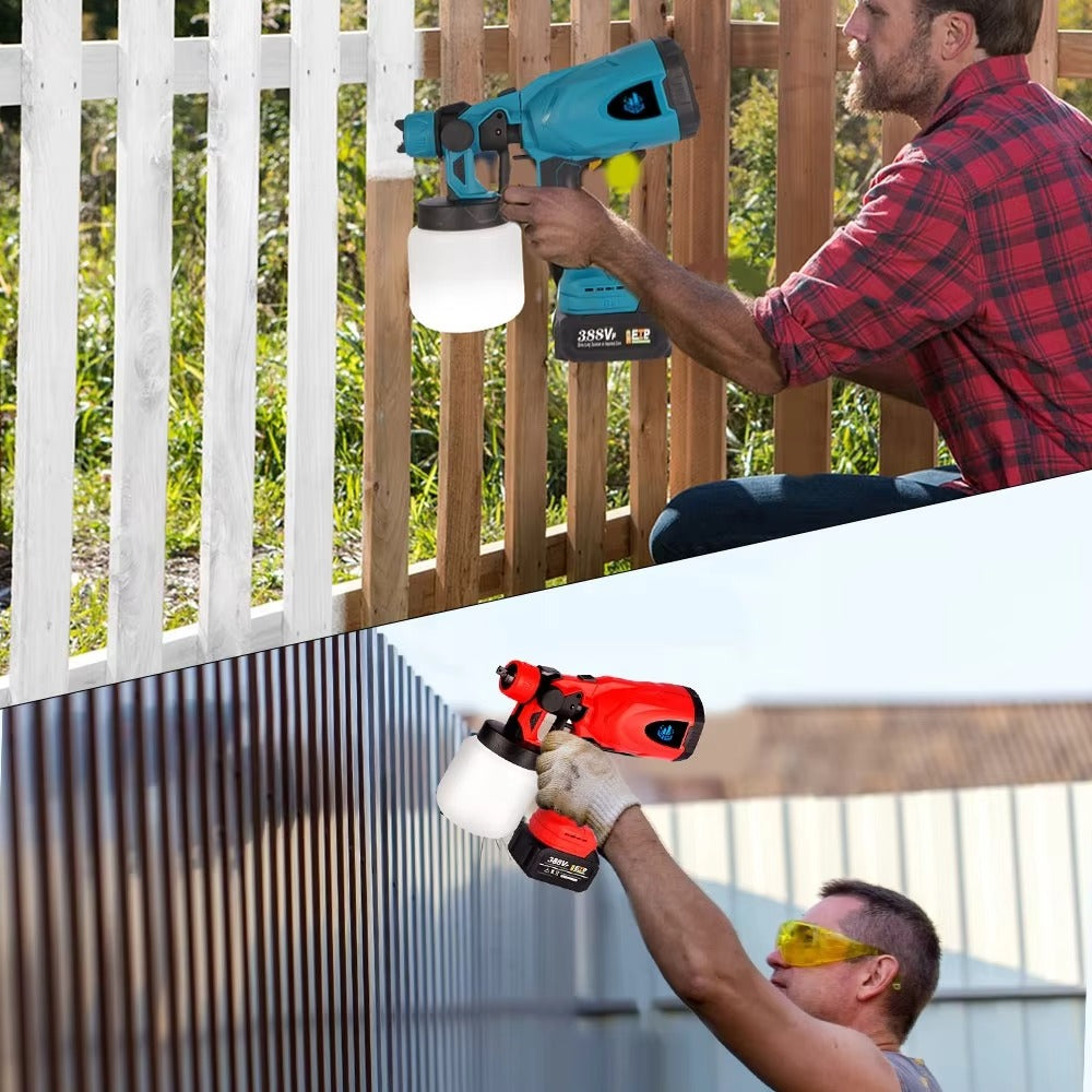 800ml 800W Cordless Electric Paint Sprayer Spray Gun Airbrush Nozzle Plastic Adjustable Car Spraying for Makita 18V Battery