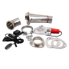 Load image into Gallery viewer, Universal 3 inch Stainless Steel Electric Exhaust Cutout Kit with Remote Control