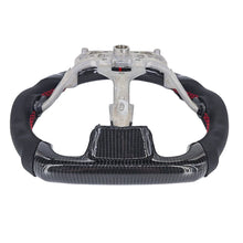 Load image into Gallery viewer, Chevrolet Corvette C6 2007-2013 Carbon Fibre and Perforated Leather D-Shaped Flat-Bottom Steering Wheel