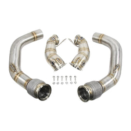 BMW M5 F90 / M8 F91 F92 F93 S63 4.4L Twin Turbo 304 Stainless Steel Downpipes