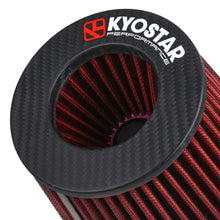 Load image into Gallery viewer, Universal 3 inch 76 mm Matte Carbon Fibre Top High Performance Dry Cone Air Filter, Washable